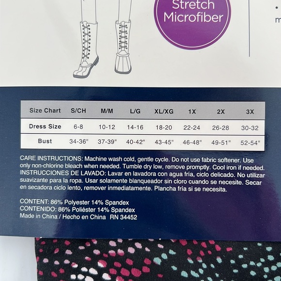 Cuddl Duds Chill Chasers Stretch Microfiber Long Sleeve V-Neck Top CD8585 Multi - Picture 4 of 5